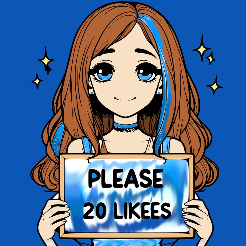 realistic girl holding a sign that says please 20 likes