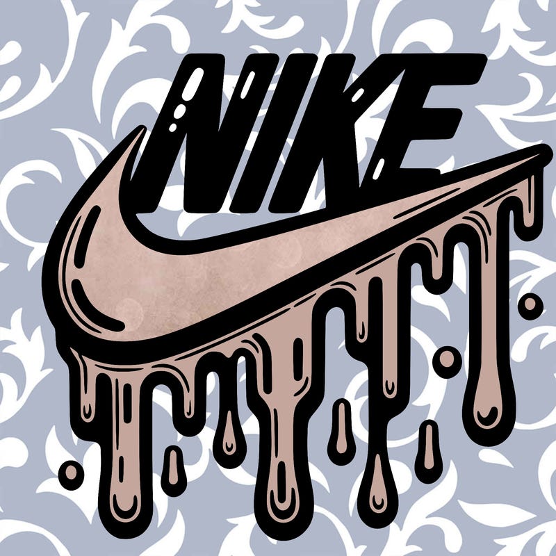 dripping nike logo