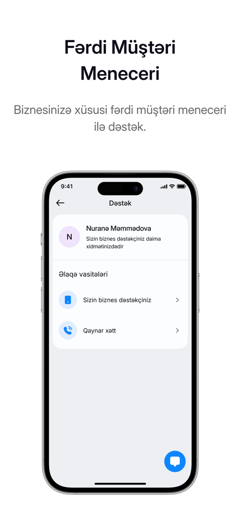 Screenshot of the ABB Biz app support screen featuring a personal customer manager and contact options.