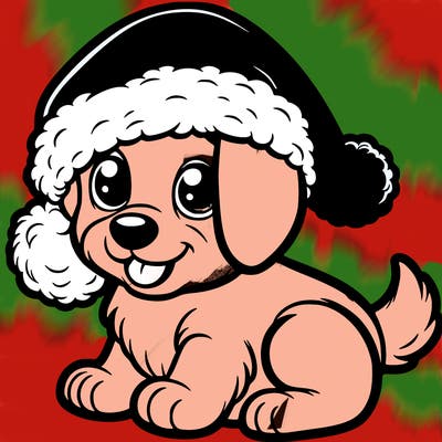 santa puppy