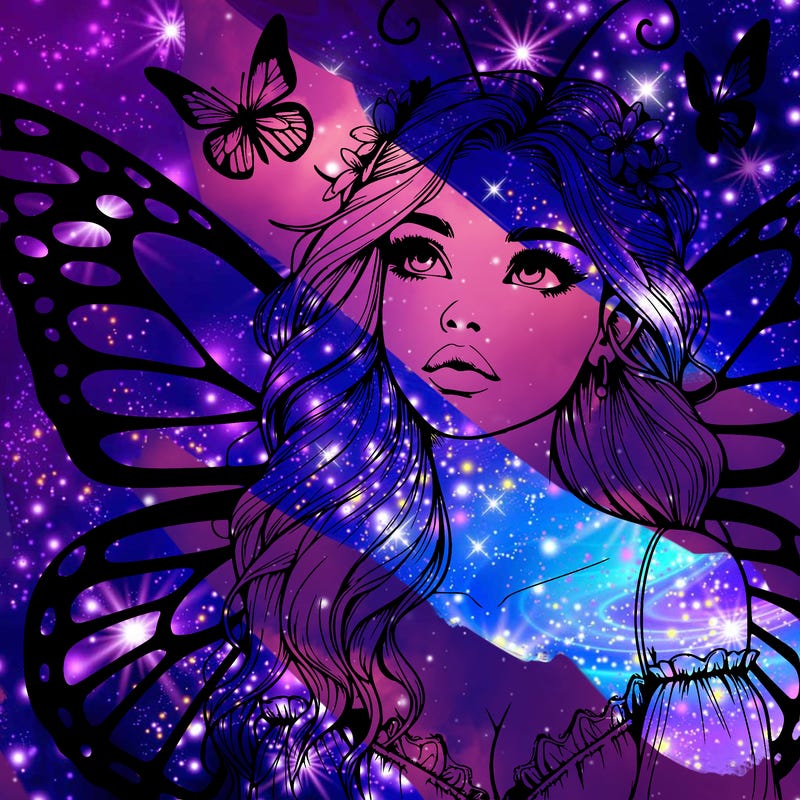 butterfly fairy realistic girl