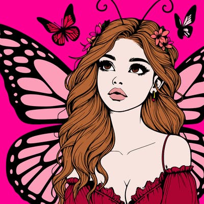 butterfly fairy realistic girl