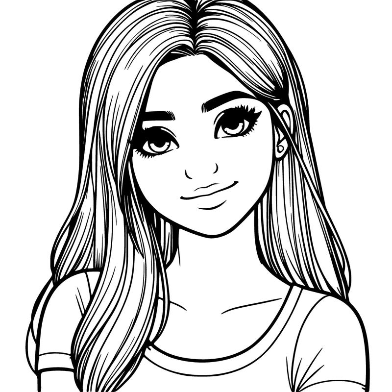 realistic pretty teenage girl