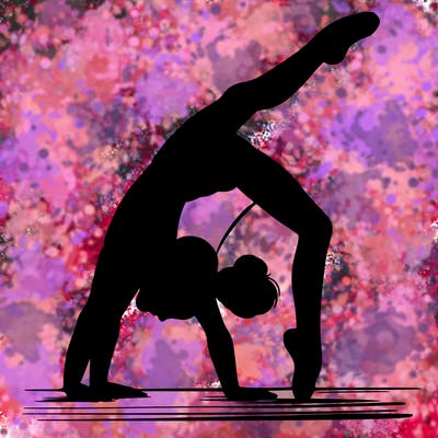 girl doing gymnastics