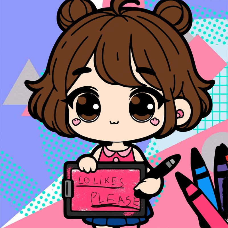 cute girl with a board with small hair