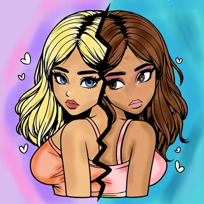 realistic girl split