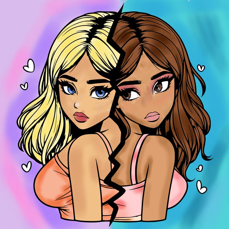 realistic girl split