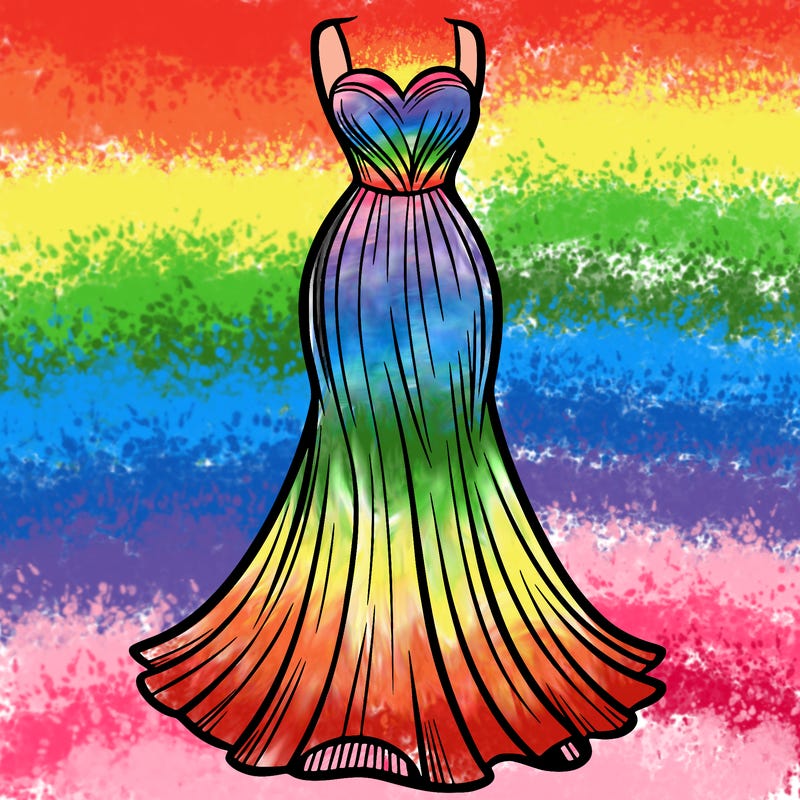 attractive long fashion dress