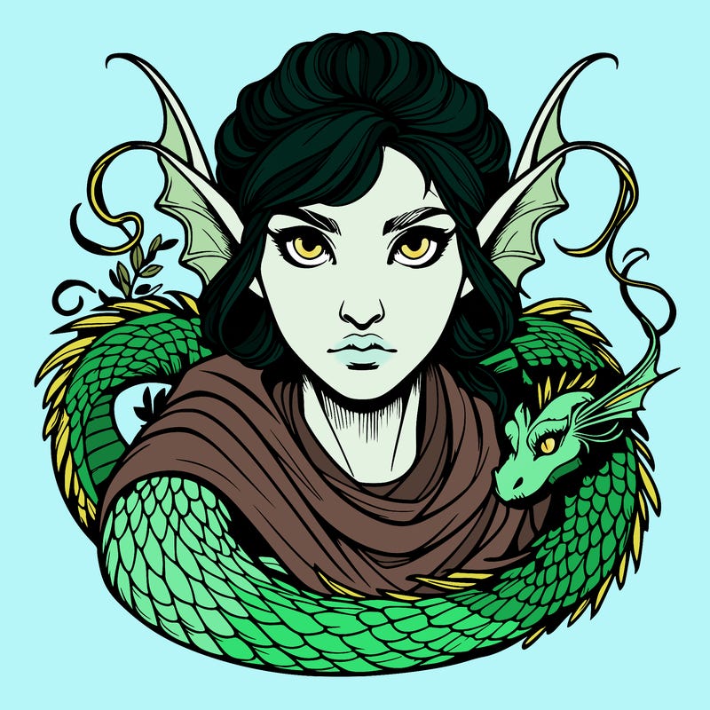 realistic mythical woman creature