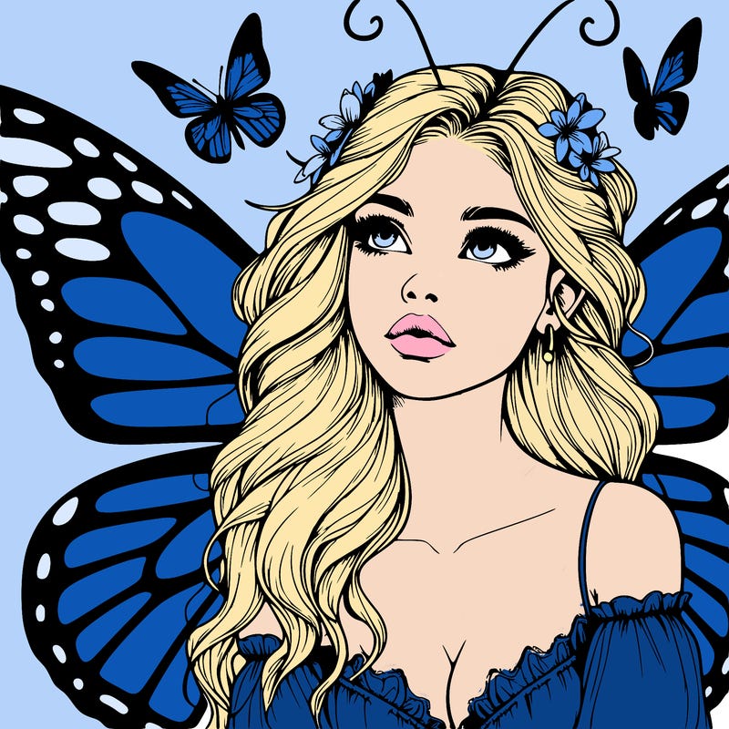 butterfly fairy realistic girl