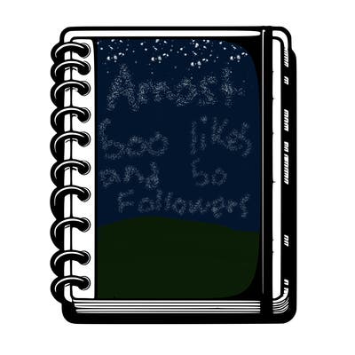 blank, realistic notebook