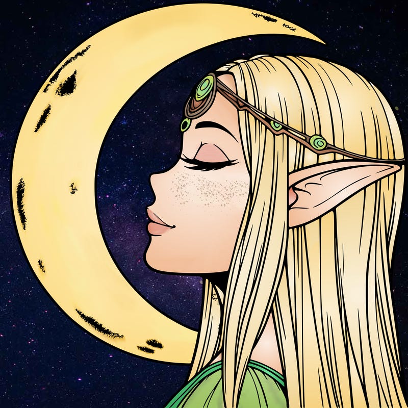 a realistic moon elf