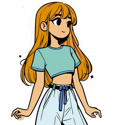 girl in a cute crop top