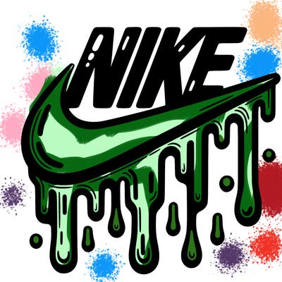 dripping nike logo