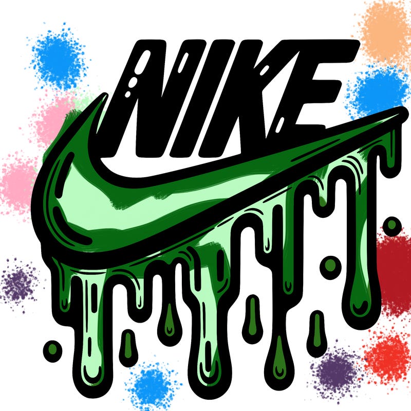 dripping nike logo