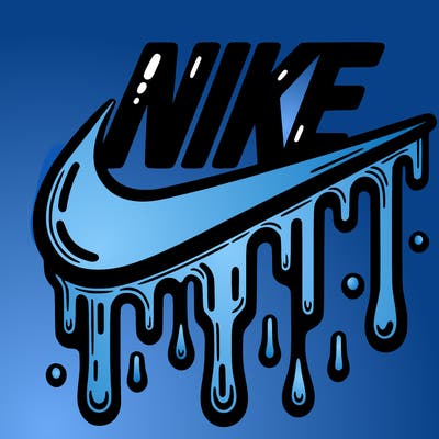 dripping nike logo
