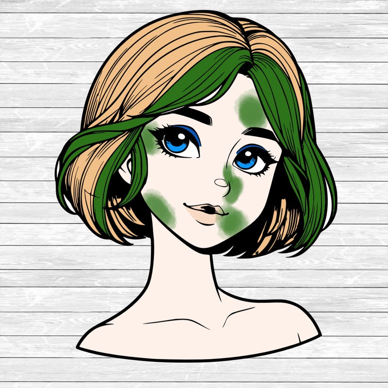 realistic girl with short hair