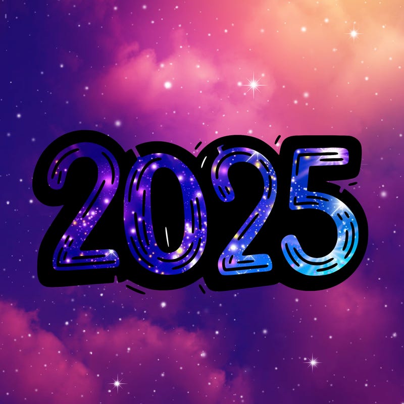 one line scrawled numbers sketch design “2025”