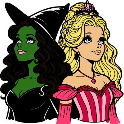 'elphaba and glinda (realistic)