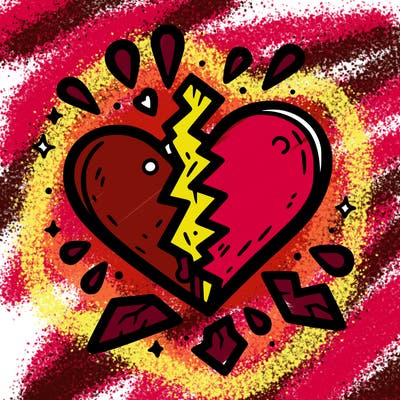 broken and shattered heart