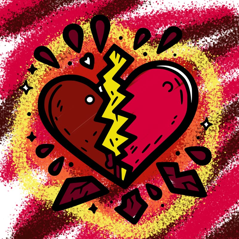 broken and shattered heart