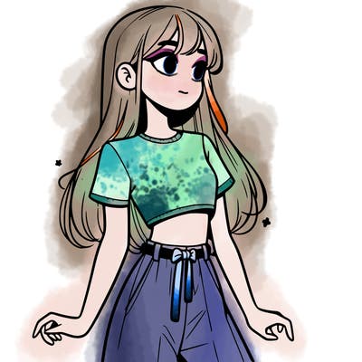 girl in a cute crop top