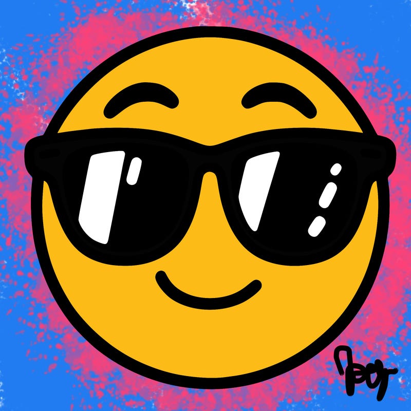 emoji with sunglasses