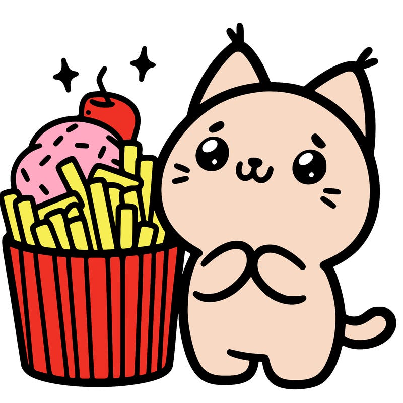 cute food cat