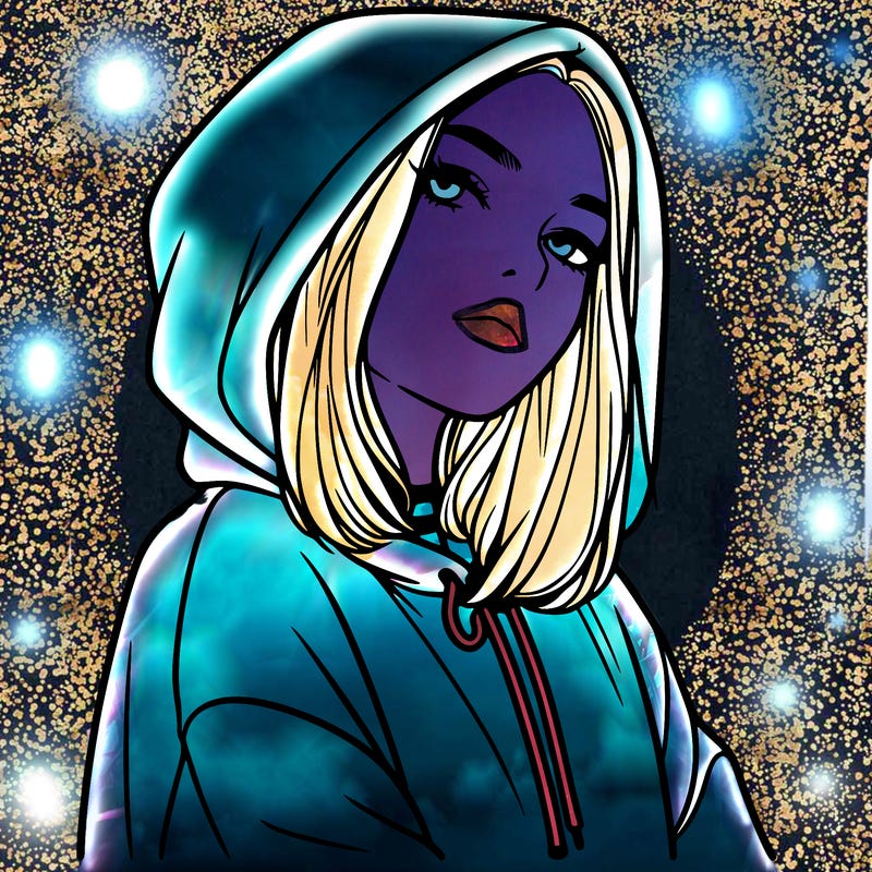 a realistic girl in a hoodie