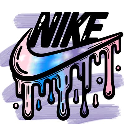 dripping nike logo