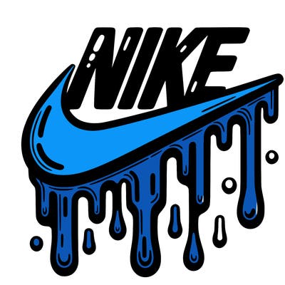 dripping nike logo