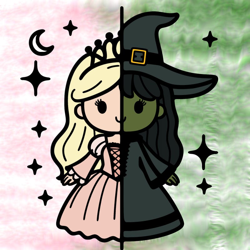 split princess and witch