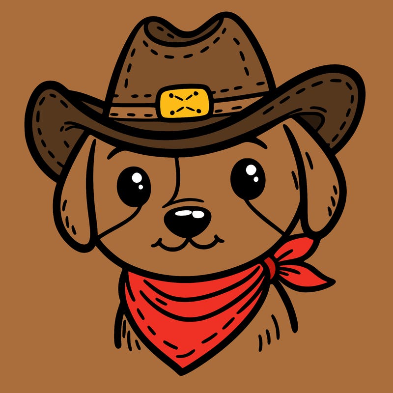 dog a cowboy hat