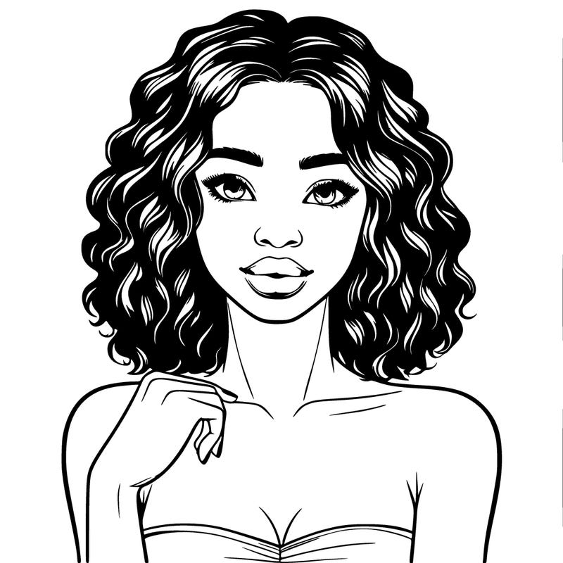 realistic black woman