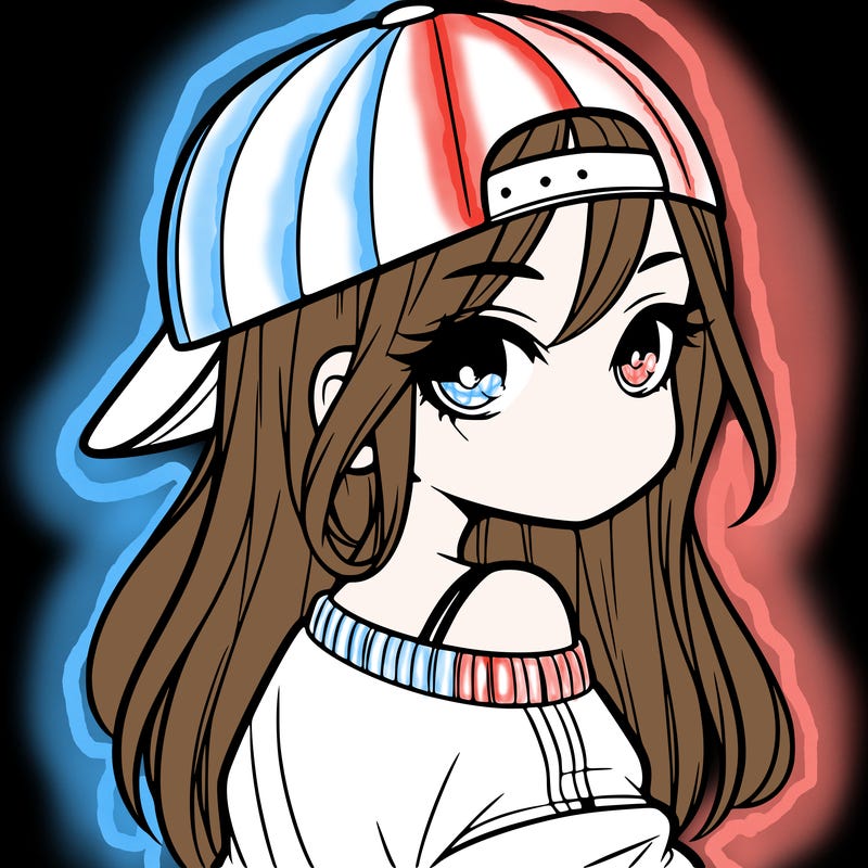 girl with a backward hat on