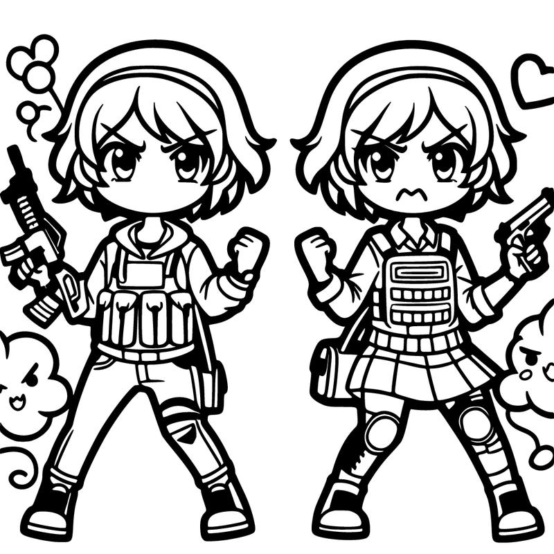 conflict themed girl