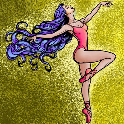 realistic woman dancer