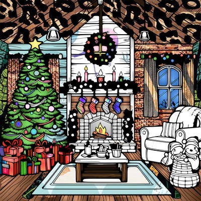 christmas house interior