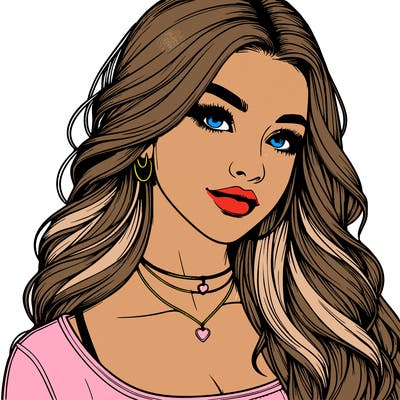 detailed realistic girl