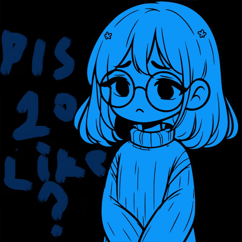 sad girl with glasses in a sweater