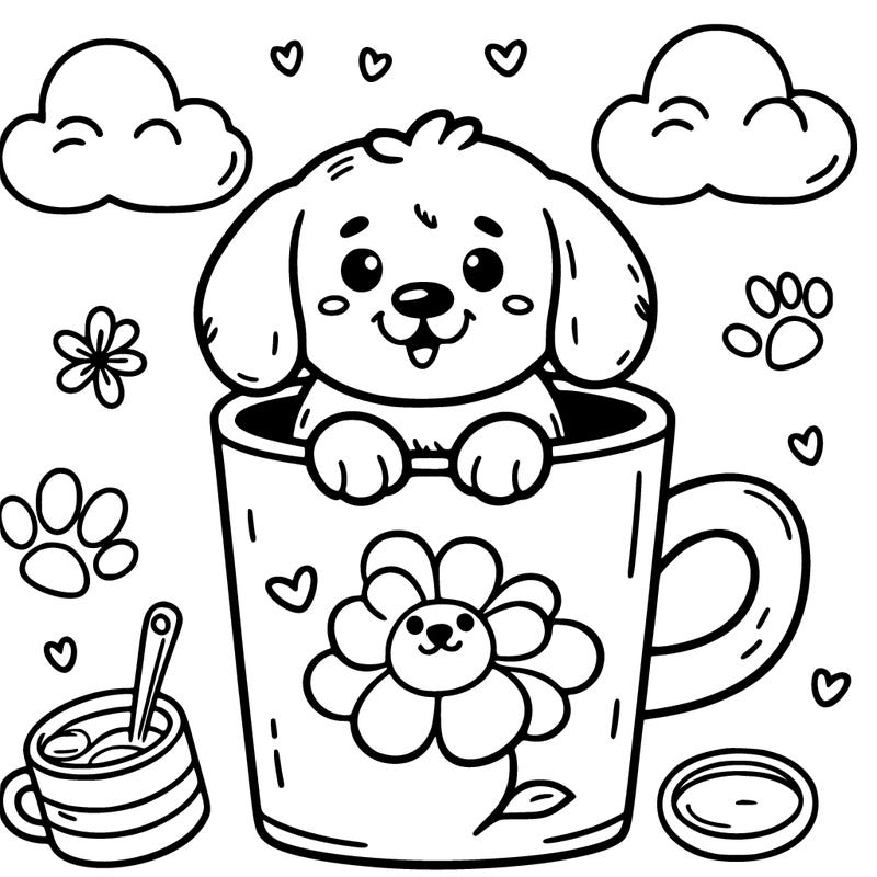 a mug with a dog in it🐶