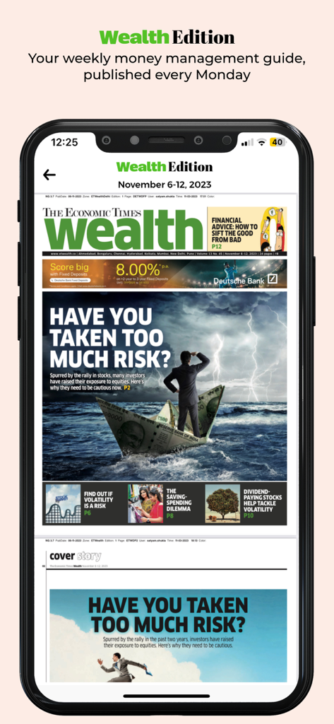 ET Markets - Economic Times Wealth Edition weekly money management guide