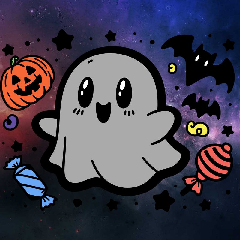 halloween cute little ghost