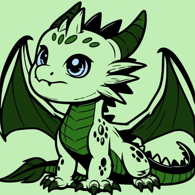 fierce baby night dragon