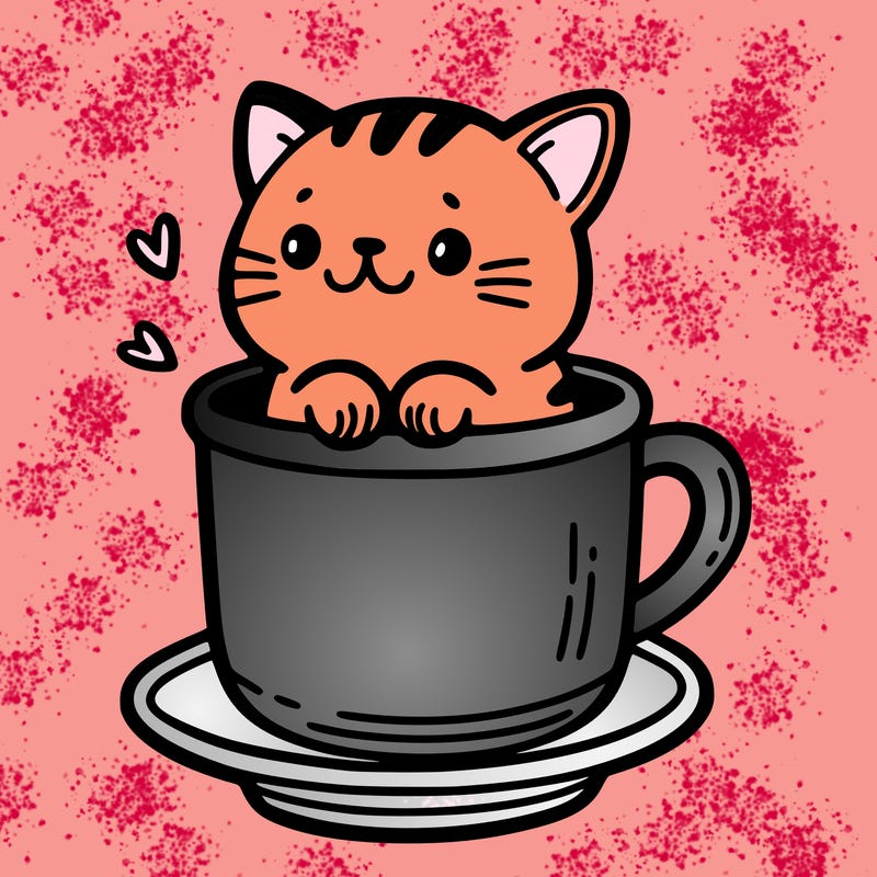 a  cat in a cup