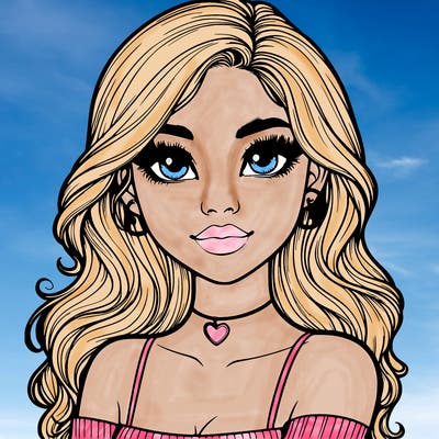 realistic pretty girl