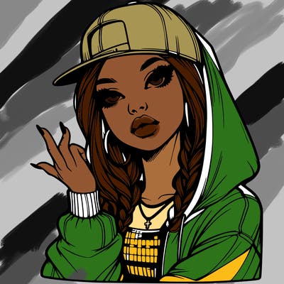 realistic hip hop girl