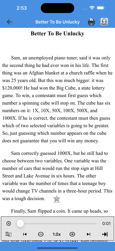 Learn English By Stories + - English short story text with integrated audio player and translation tool for learners