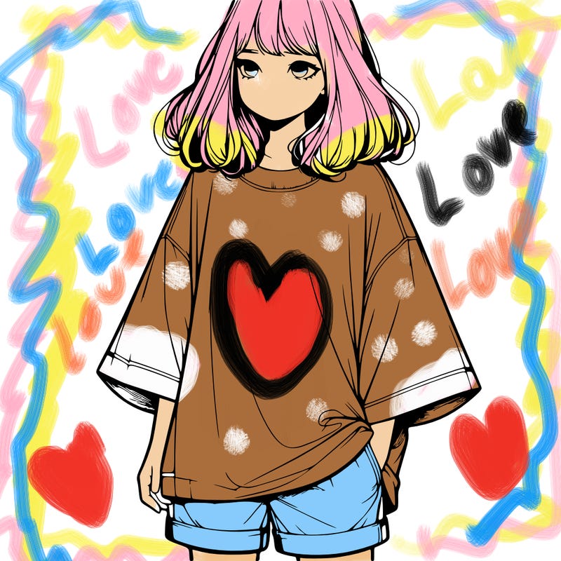 realistic girl with big t shirt and shorts