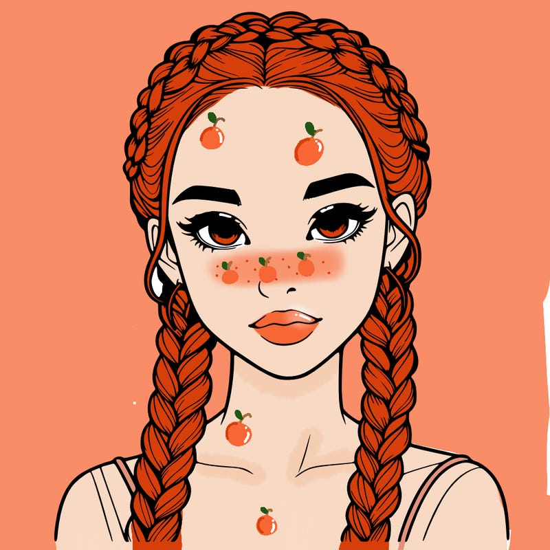 realistic girl with braids